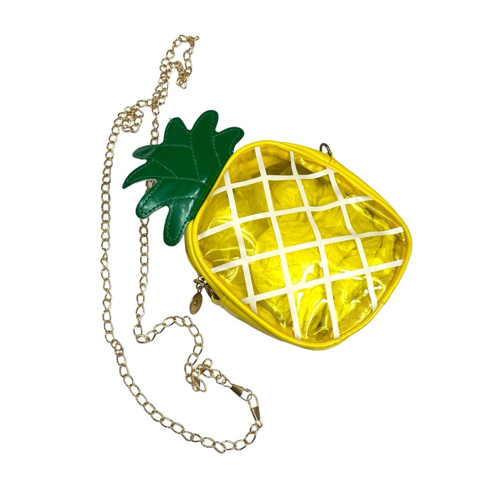 Pineapple Crossbody Bag - Yellow and Green Faux Leather